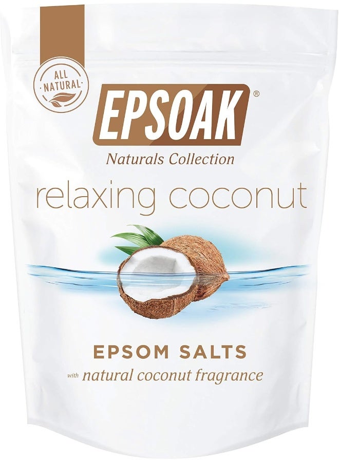Epsoak Epsom Salt 2 Lb. Magnesium Sulfate Usp, Natural Coconut Scented, Resealable Epsom Salt Bag, Made In The Usa, Cruelty-Free Certified - Image 1